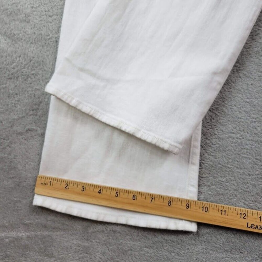 7 For All Mankind Jeans Women 32x32 White Original Bootcut Wide Baggy Y2K Skater - Picture 8 of 16
